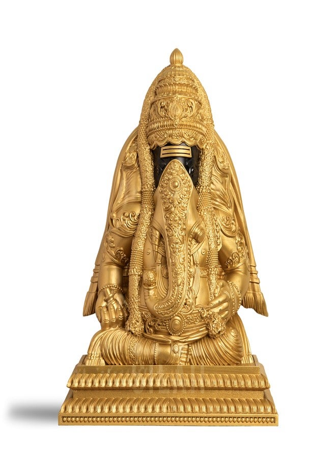 SILAII Pillayarpatti Karpaga Vinayagar Idol - Sacred Wish-Granting Ganesha Murti Showpiece & Statue for Home Decor, Pooja Room, House Warming Gifts (Gold, 6 INCHES) - Image 1